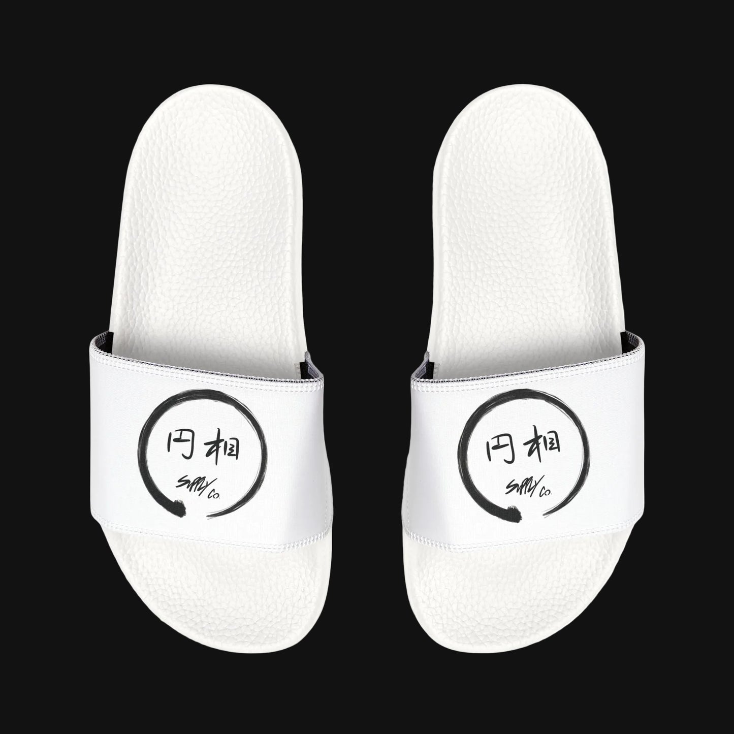 Zen Circle Calligraphy Slides | Sandals